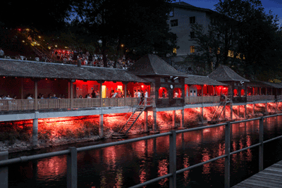 Filmfluss Sicht Steg